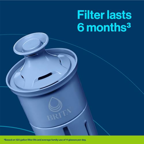 Brita XL Water Filter Dispenser for Tap and Drinking Water with 1 Elite Filter, Reduces 99% Of Lead, Lasts 6 Months, 27-Cup Capacity, BPA Free, Black