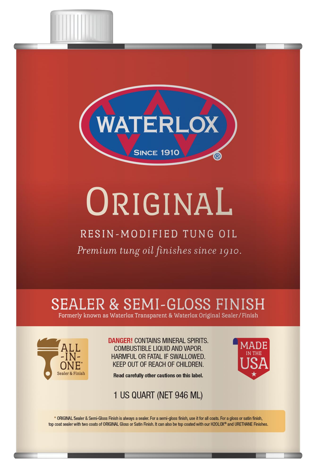 Waterlox Original, Sealer/Finish, 1qt. Net 946 ml